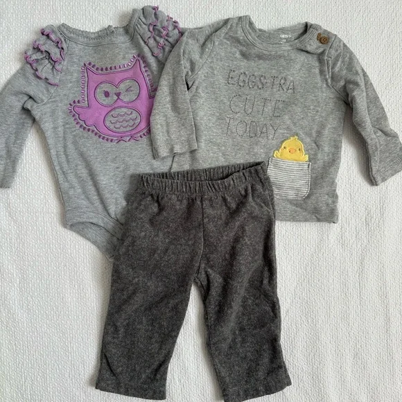 Baby Girl Clothing Lot 3-6 Months Bundle Sleepers Outfits Jackets Carter's - Picture 4 of 8